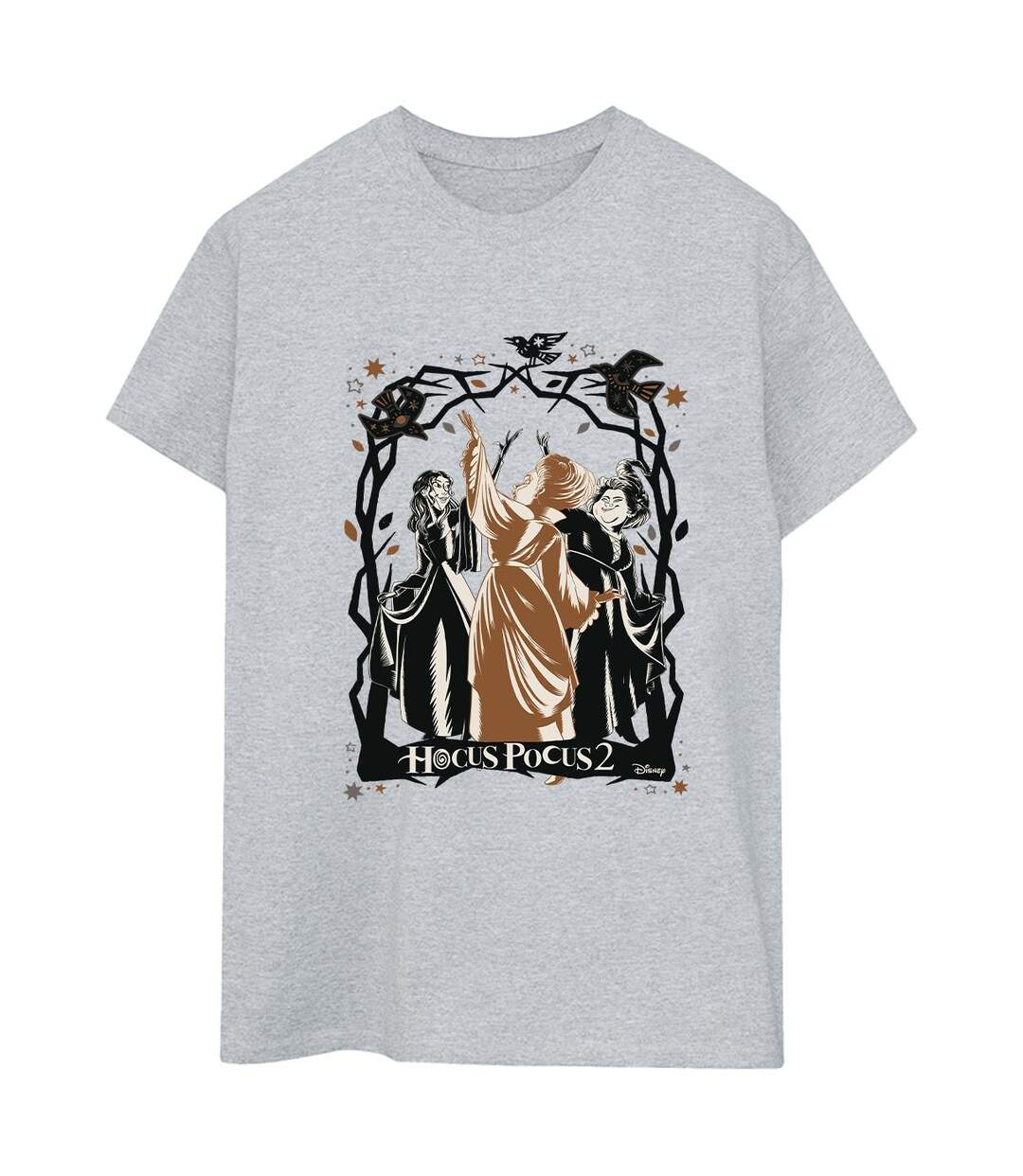Disney - T-shirt HOCUS POCUS BIRDS - Femme (Gris chiné) - UTBI20246-1