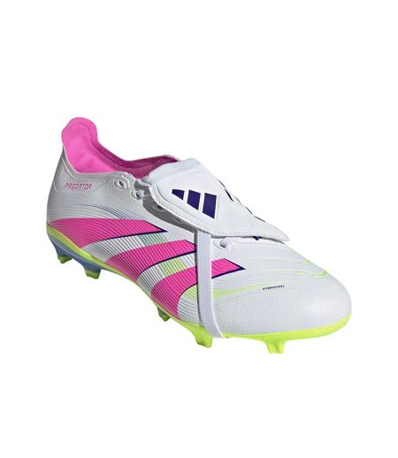 Chaussures De Football Predator League À Languette Repliée Pour Hommes, Firm Ground Blanc Rose Adidas