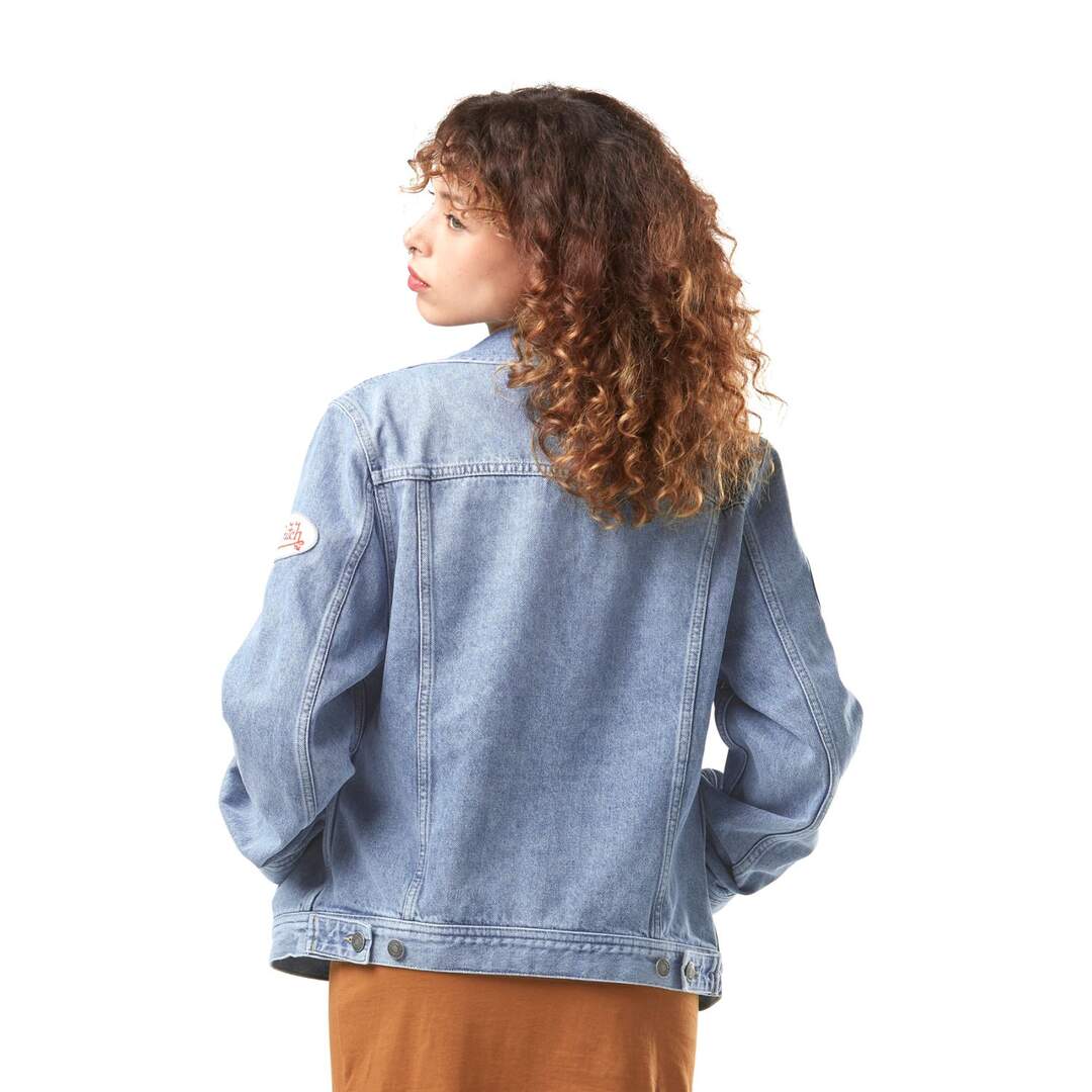 Veste Jeans femme Sally Used Bleu Vondutch-4