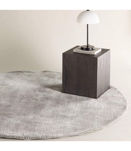 Tapis Rond Uni Blanca 200cm Gris Clair