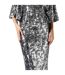 Jupe Mi-longue Motif/style Paillette Femme Argenté Biba-4