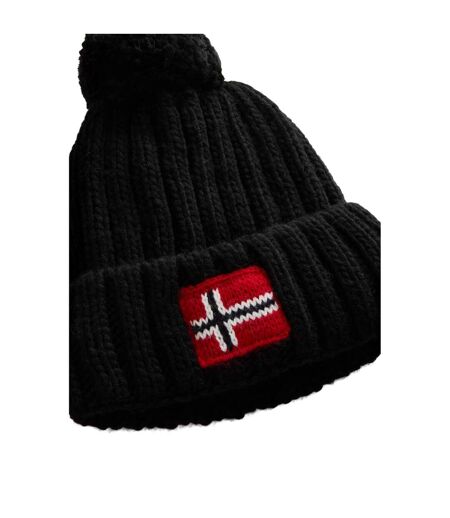 Childrens/kids Napa Semiury Wool Blend Bobble Hat Black Napapijri