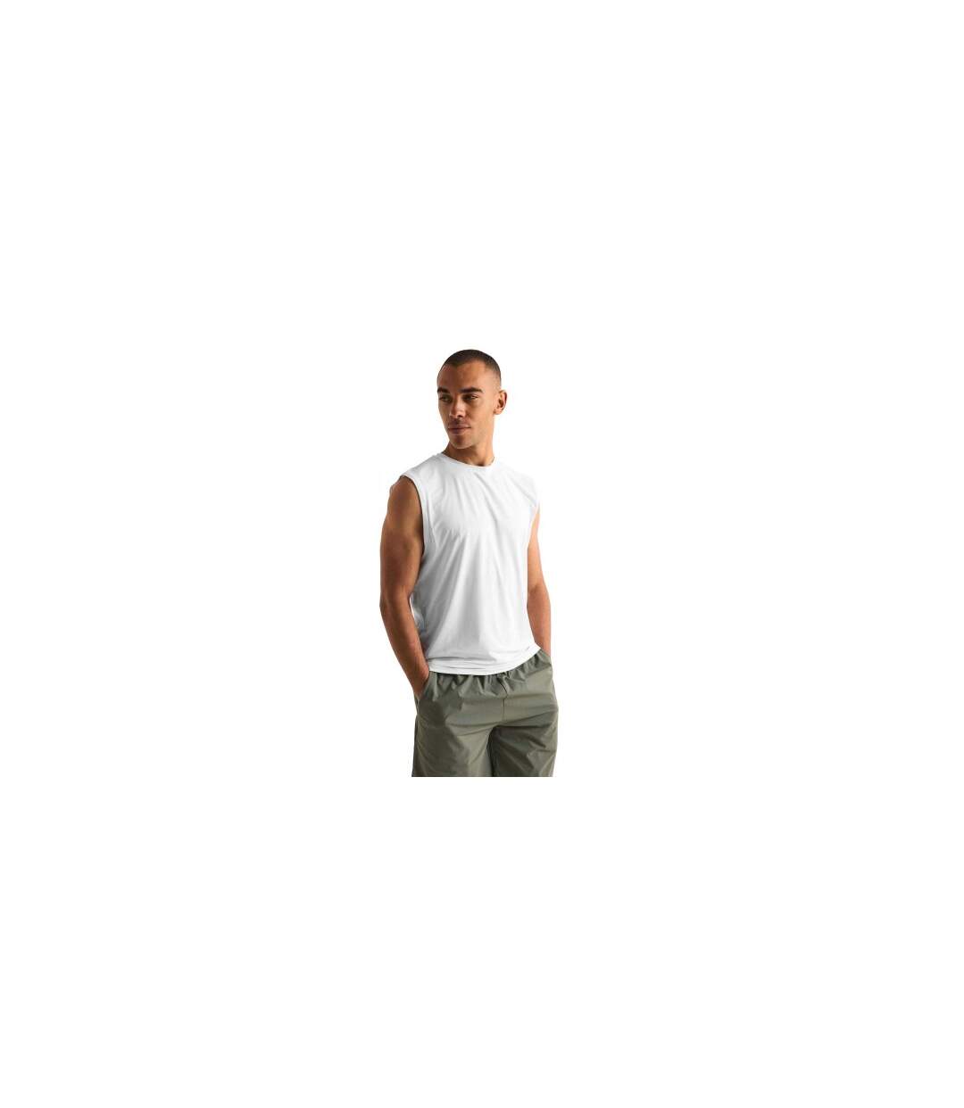 Mens Aero Training Tank Top White Condition-1