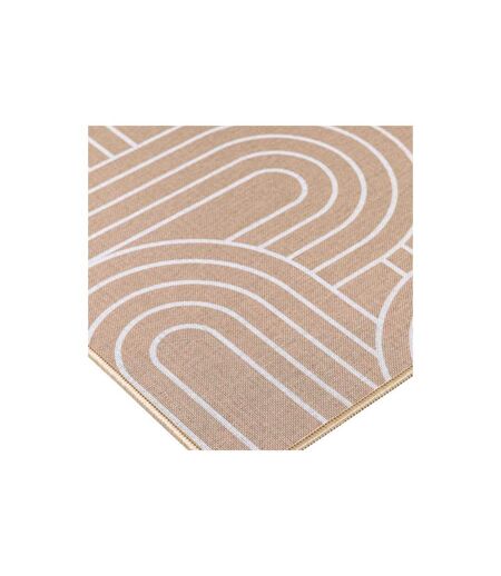 Tapis Déco Imprimé Modul 45x120cm Naturel & Blanc