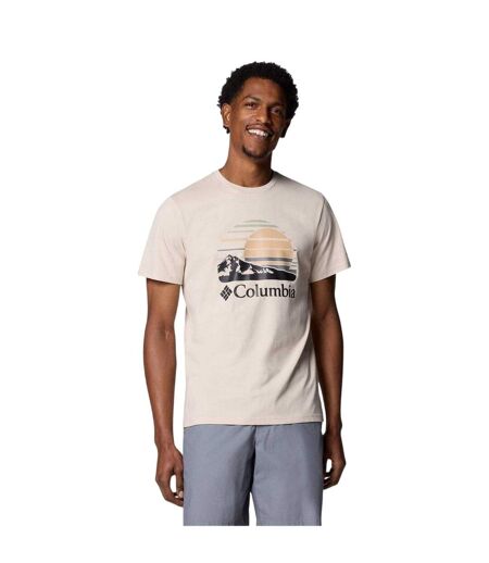 T-shirt Motif/style Imprimé Graphique Path Homme Beige Gris Columbia