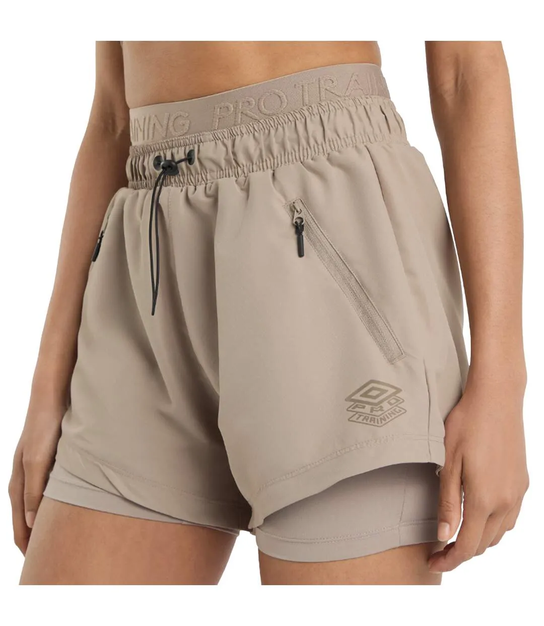 Womens/ladies Pro Training Shorts Moon Rock Umbro-3