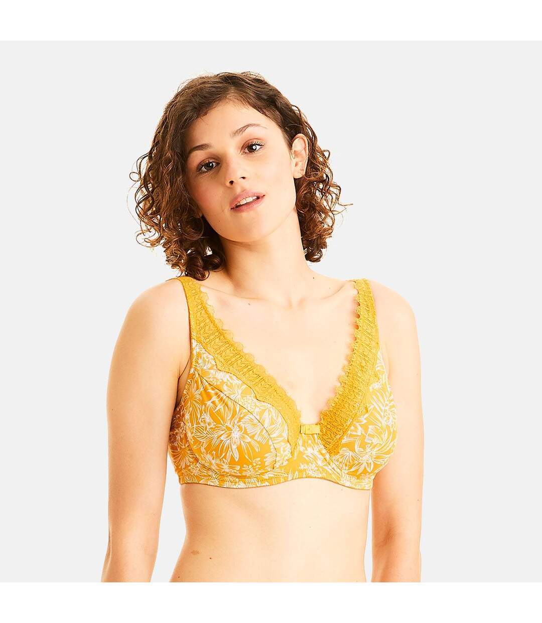 Soutien-gorge grand maintien jaune Pamoison