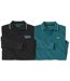 Men's Pack of 2 Piqué Polo Shirts - Black Green
