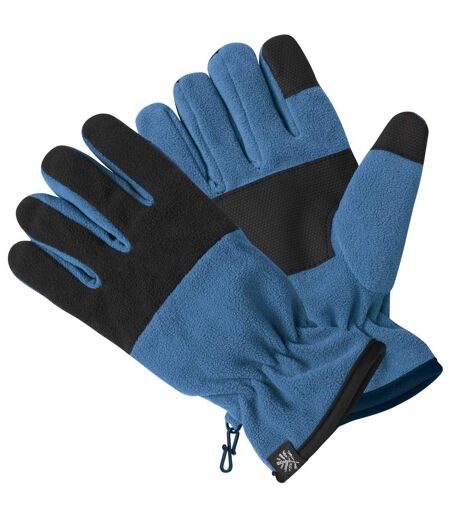 Men's Fleece Touchscreen Gloves - Blue 