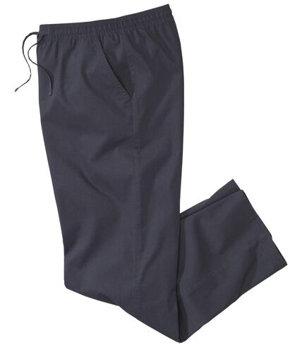 Men's Dark Blue Comfortable Microcanvas Trousers