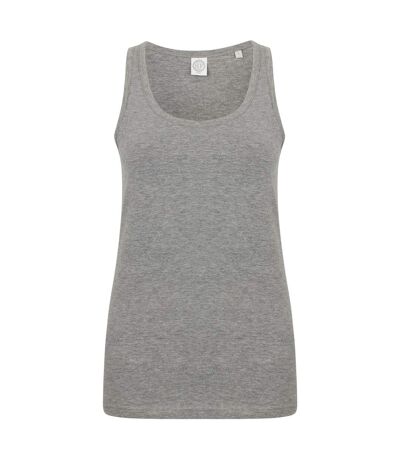 Womens/ladies feel good stretch vest heather gray SF