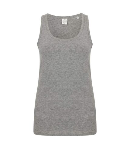 Womens/ladies feel good stretch vest heather gray SF