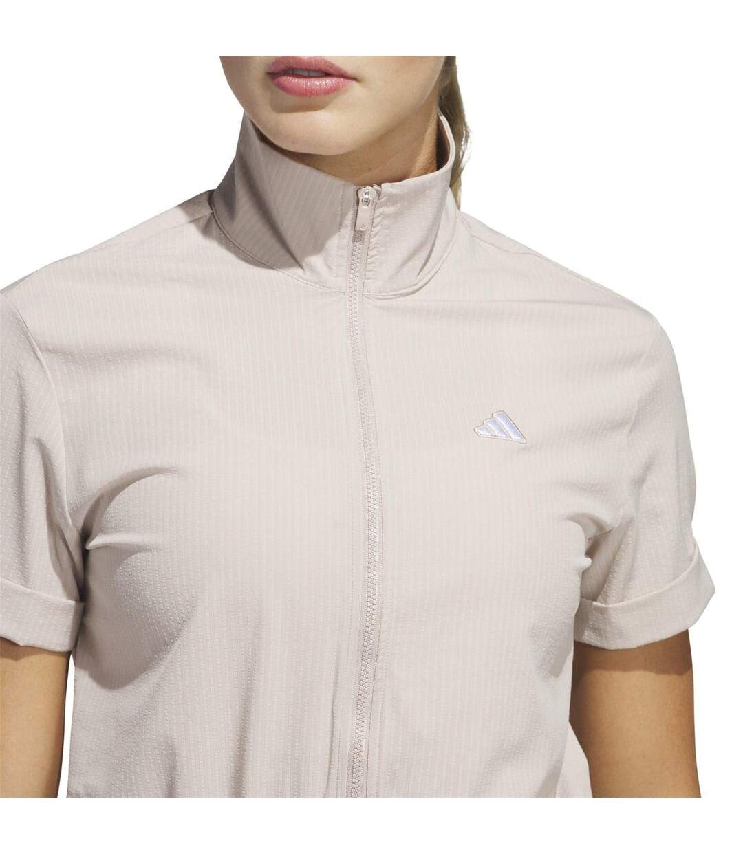 Combishort Manches Courtes Roulées Femme Taupe Adidas-4