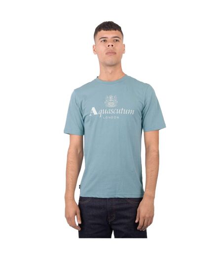 T-shirt Motif Gros Logo Active Homme Bleu Aquascutum
