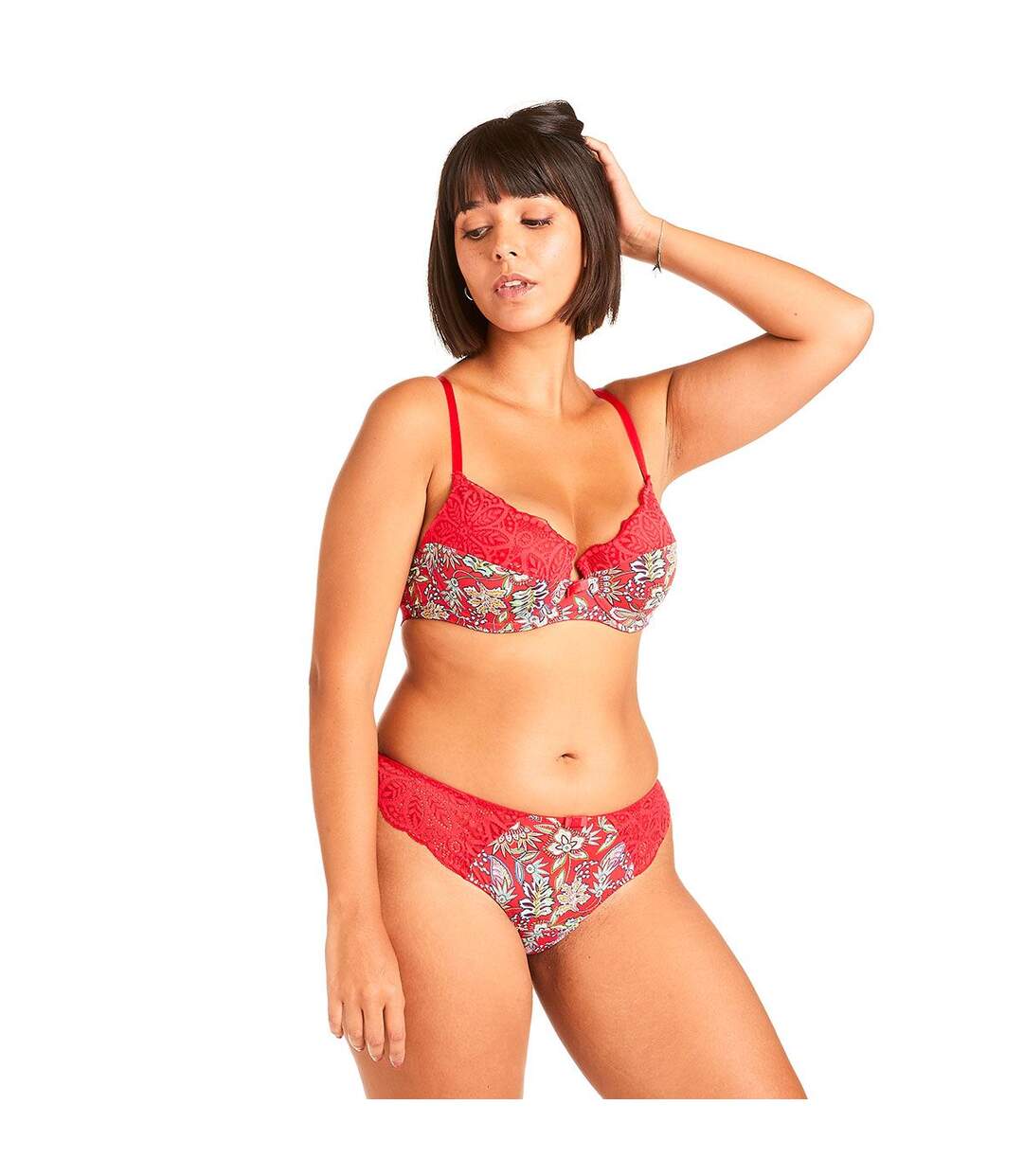 Soutien-gorge ampliforme multico rouge Aria