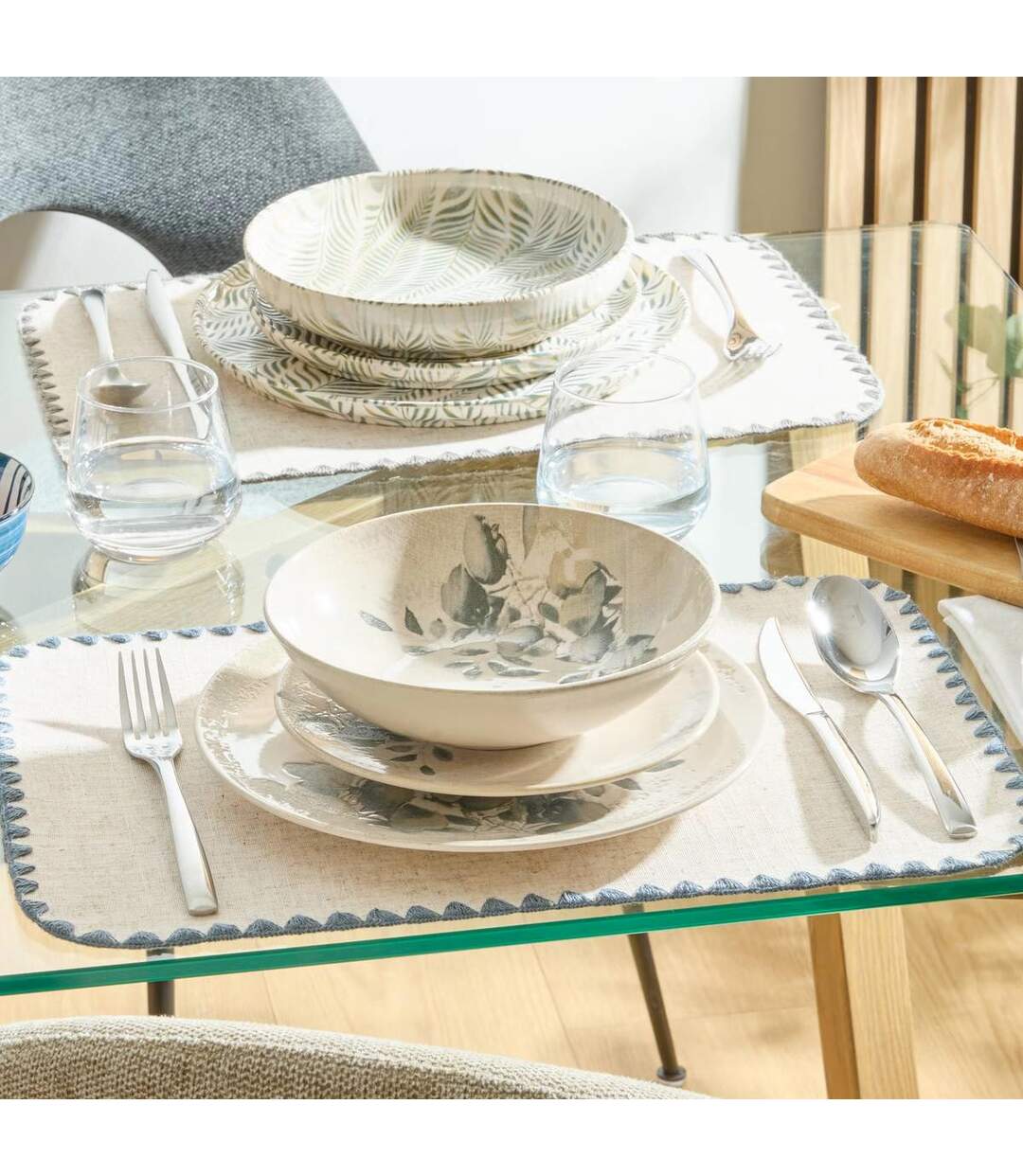 Lot de 6 Assiettes Creuses Silvia 20cm Gris-3
