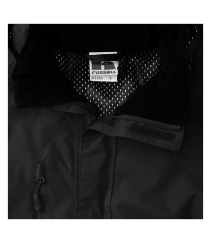 Jerzees Colors Mens Premium Hydraplus 2000 Water Resistant Jacket (Black)