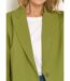 Veste longue 1 bouton avec col tailleur-4