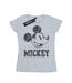 Disney T-shirt en coton à lacets Mickey Mouse Femme/Femme (Gris sportif) - UTBI31377-1