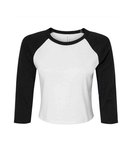 T-shirt femme blanc / noir Bella + Canvas Bella + Canvas