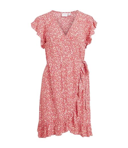 Robe Portefeuille Fini Femme Rouge Coquelicot Vila