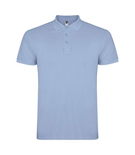 Polo star homme bleu ciel Roly