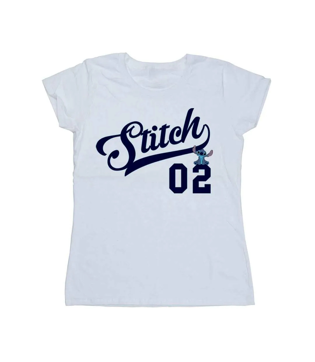 Disney T-shirt en coton athlétique Lilo And Stitch Femme/Femme (Blanc) - UTBI25425-1