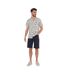 Chemise Manches Courtes Motif/style Floral Homme Vieux Bleu Threadbare-1