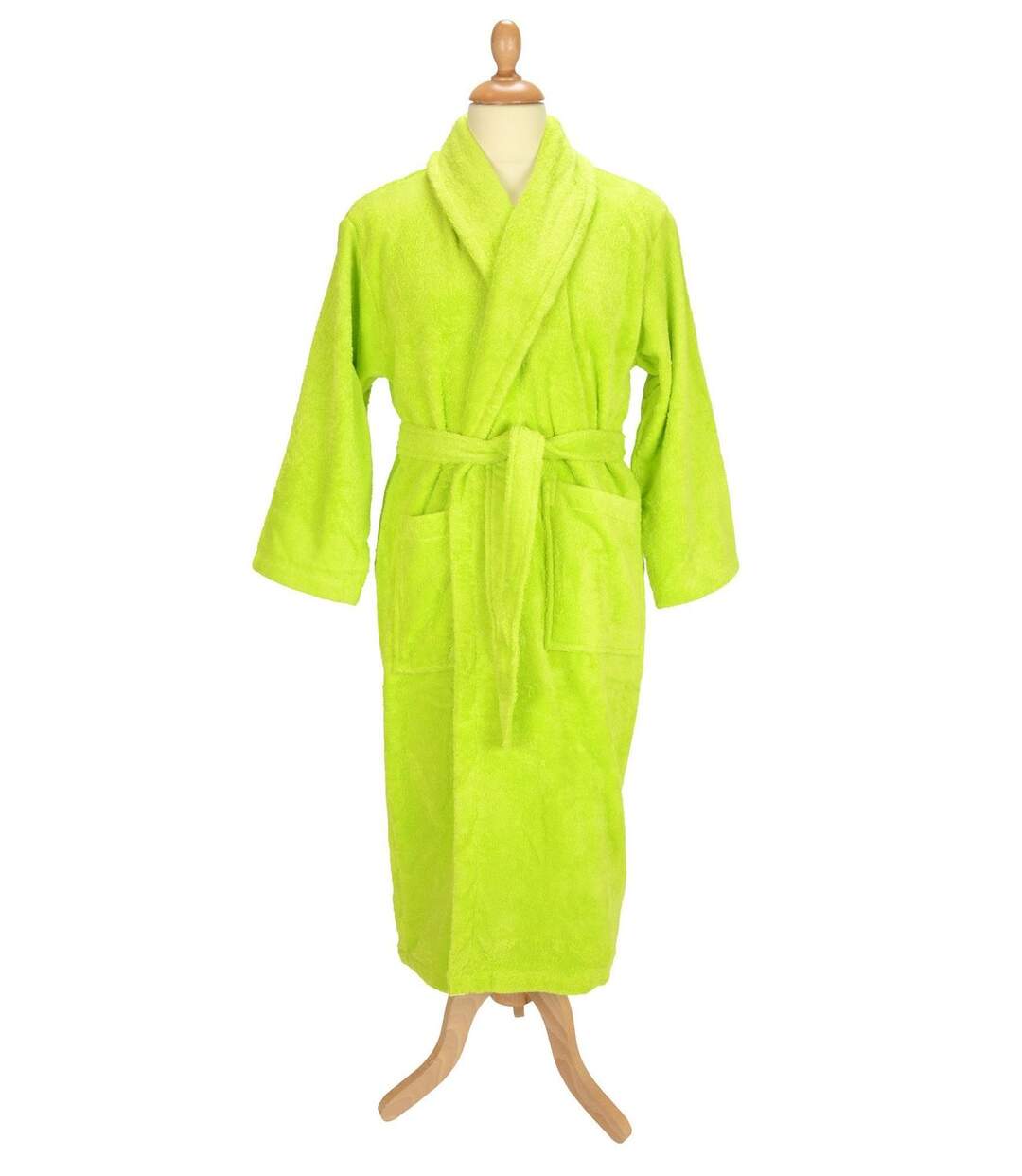 Peignoir col châle - unisexe - AR025 - vert lime