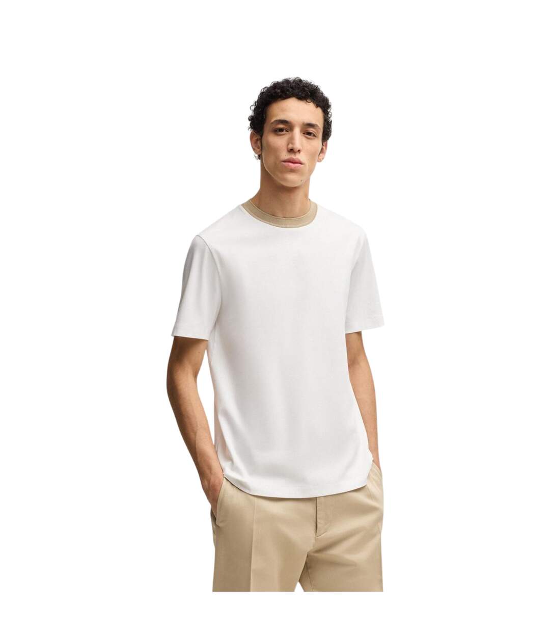 T-shirt Homme Blanc Boss-4