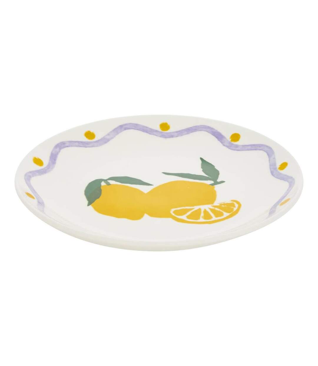 Lot de 6 Assiettes à Dessert Citron 19cm Multicolore-3