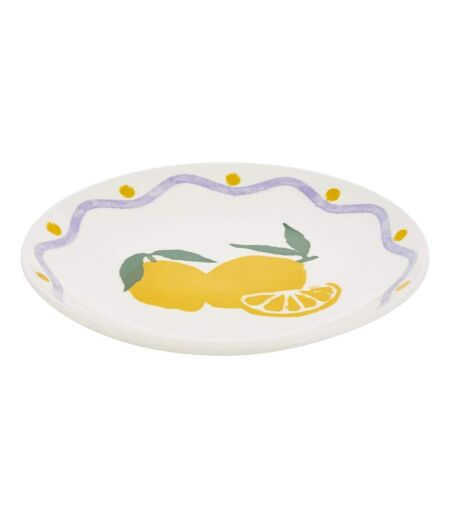 Lot de 6 Assiettes à Dessert Citron 19cm Multicolore
