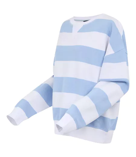 Womens/ladies Avika Ii Stripe Crew Neck Jumper Chambray Blue White Regatta