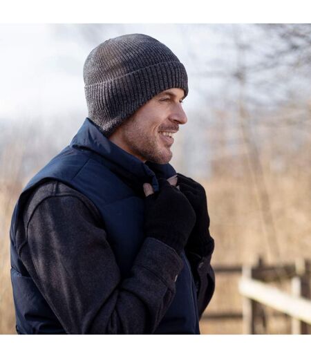 Mens Knitted Thermal Winter Warm Expedition Hat with Drop Neck