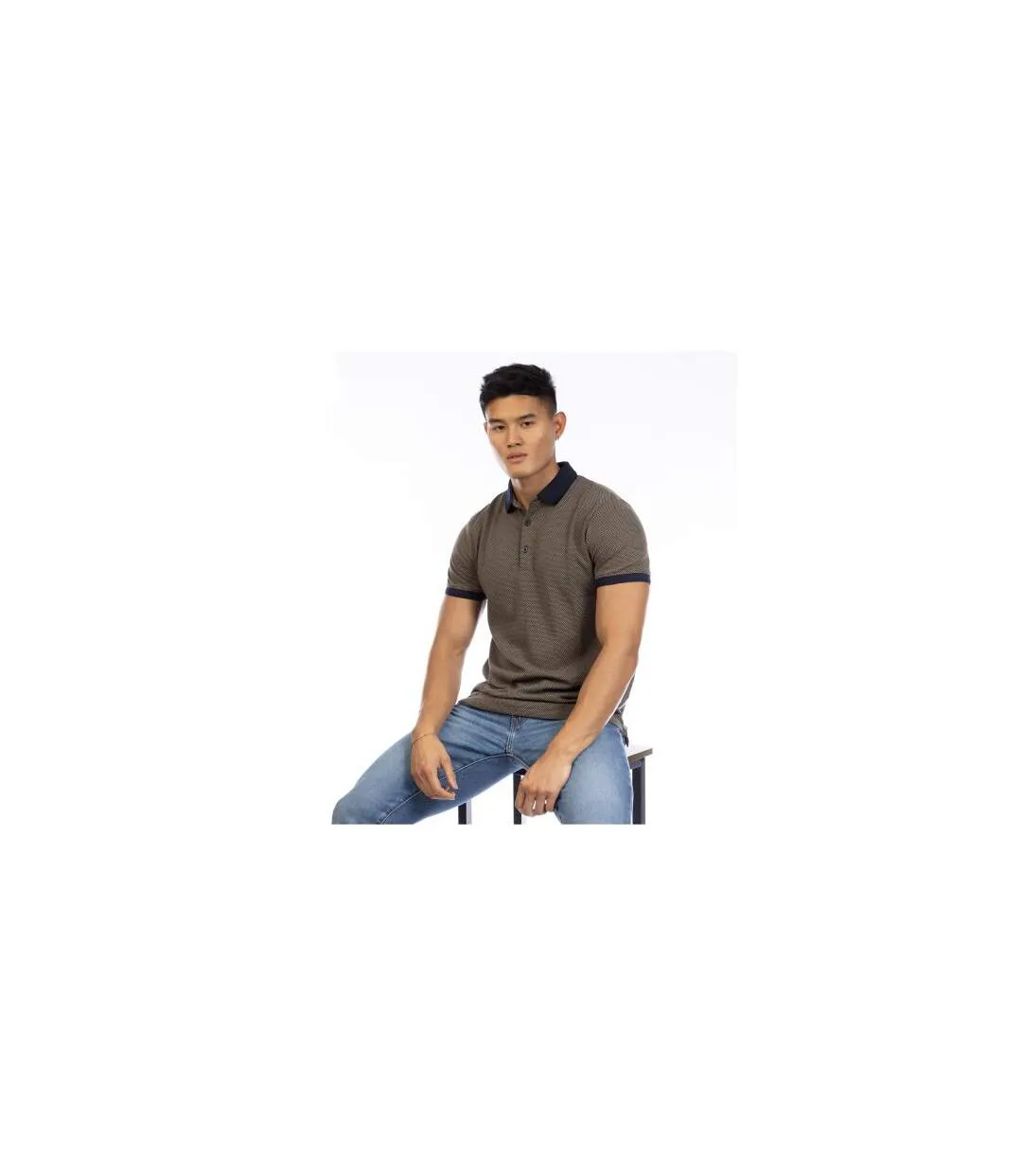 Mens Cosway Collared Polo Shirt Green Peter Werth-1