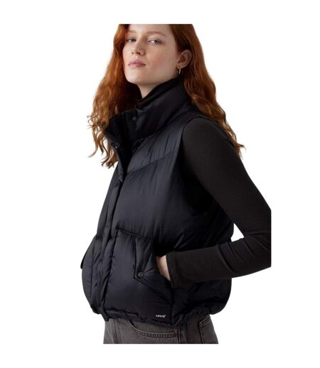 Womens/ladies Western Bubble Gilet Black Levis