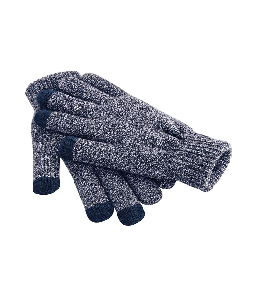 Gants adulte l-xl bleu marine chiné Beechfield-1