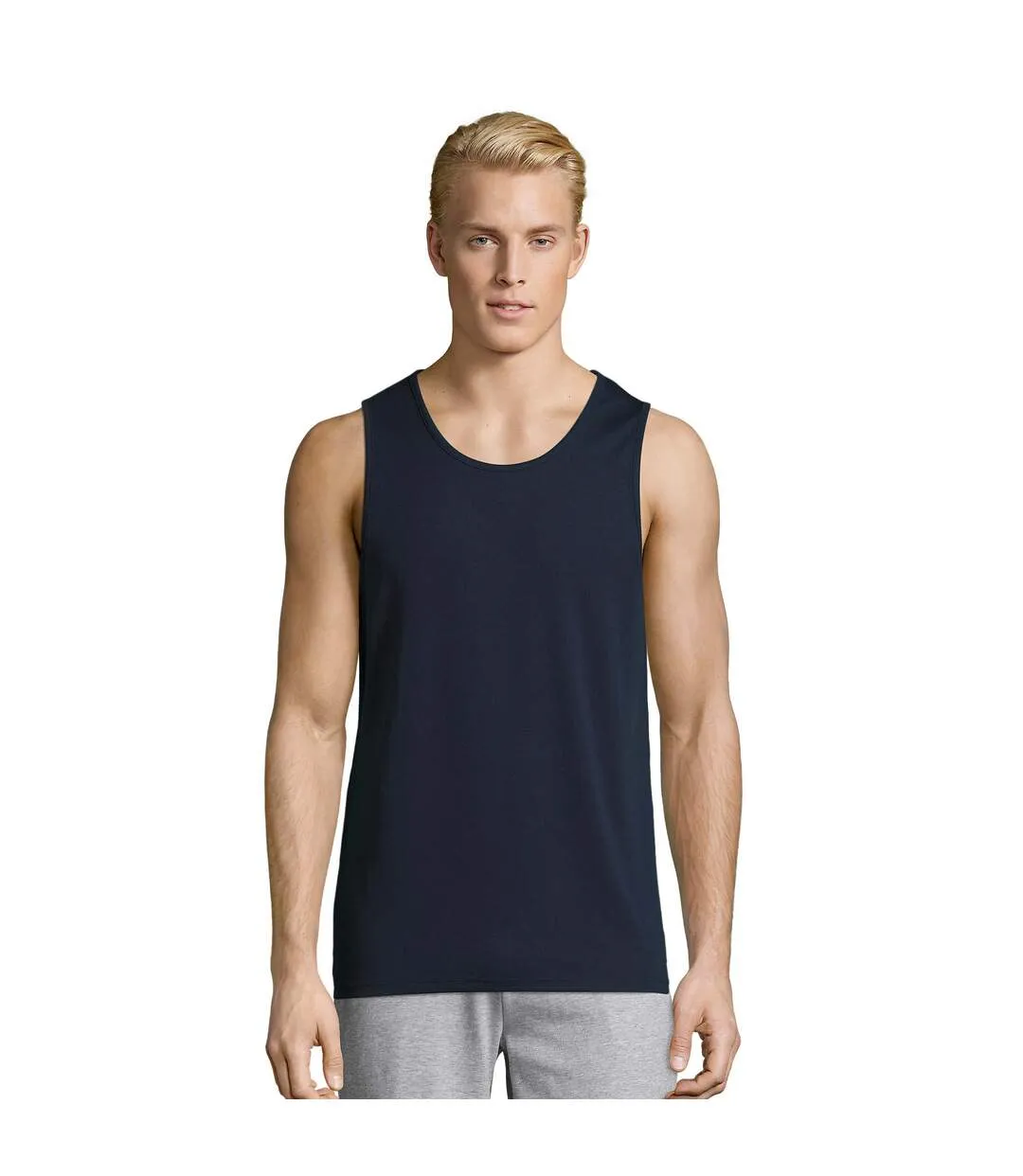 Débardeur Sporty Homme Bleu Marine Français SOLS-2