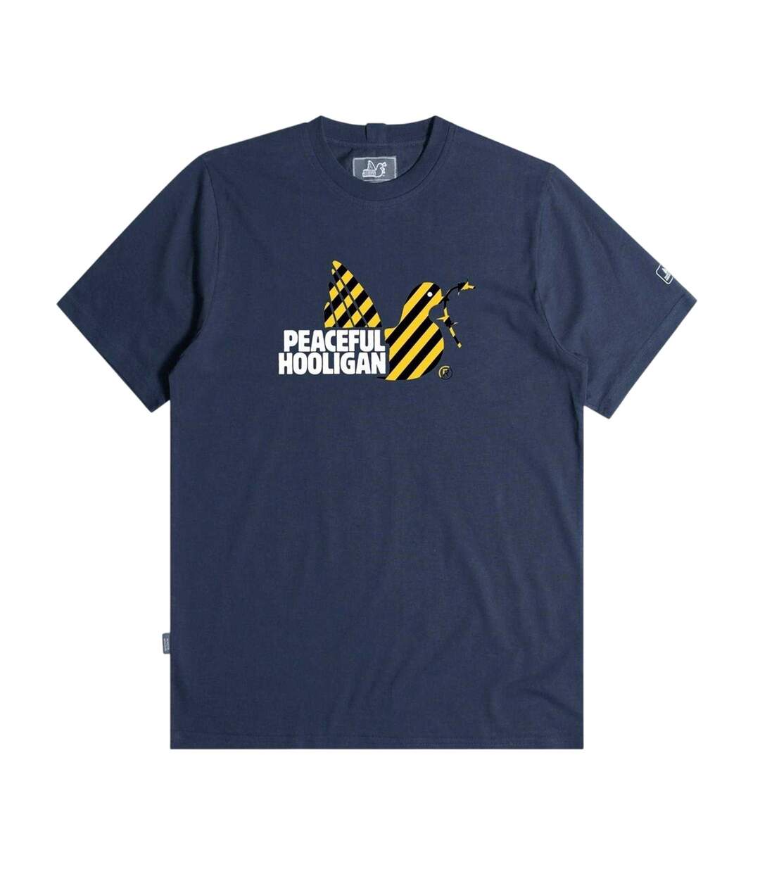 Mens Hacienda Dove T-shirt Navy Peaceful Hooligan-2