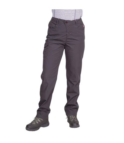 Womens/ladies Rambler Water Repellent Outdoor Trousers Dark Grey Trespass
