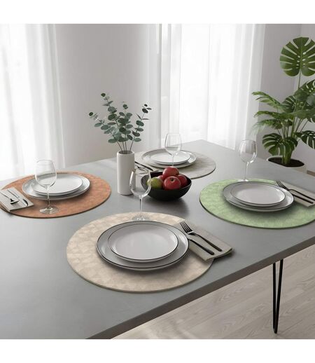 Set de Table Rond Delta 38cm Naturel