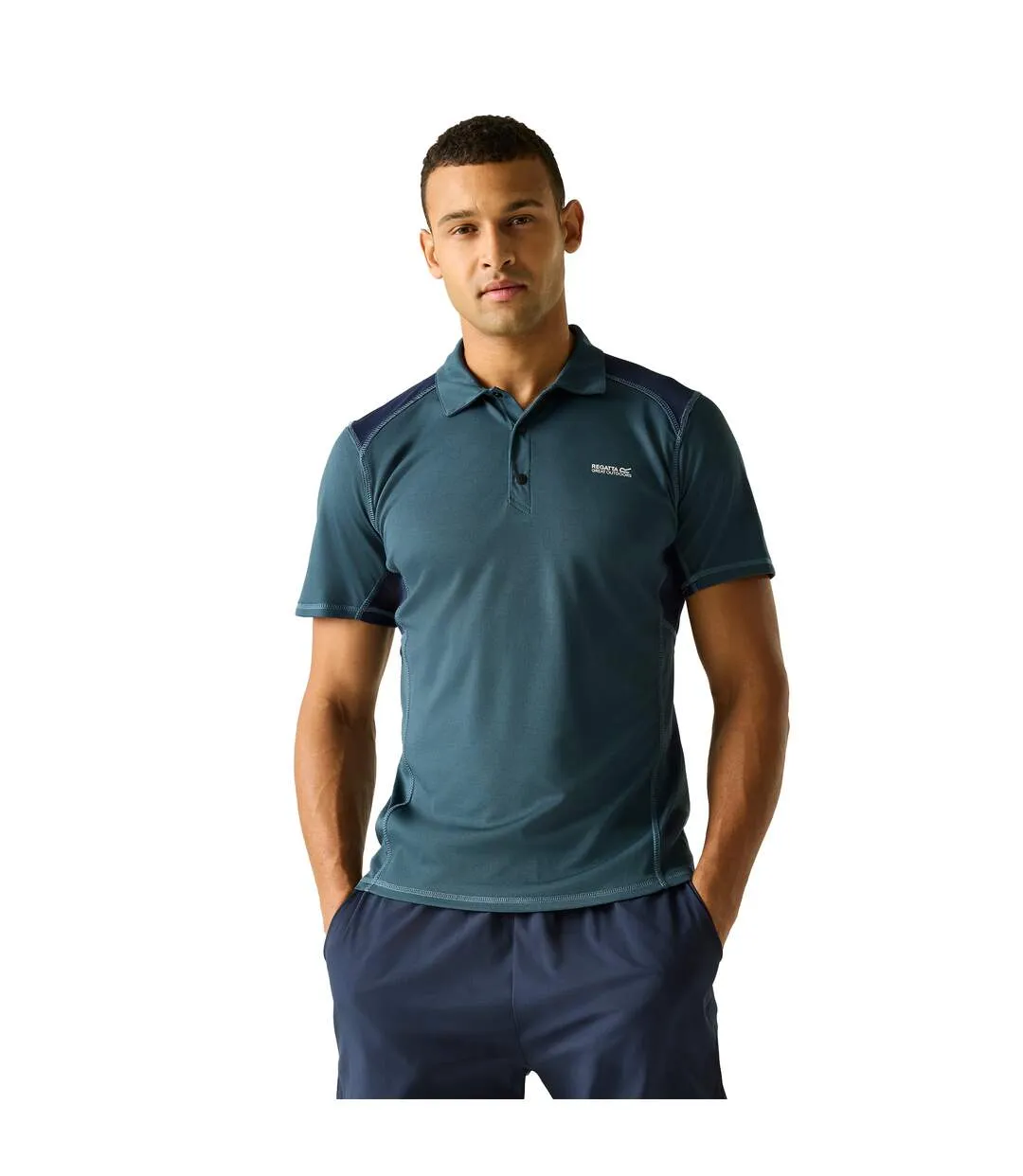 Polo Motif/style Logo Virda Homme Bleu Nuit Regatta-2