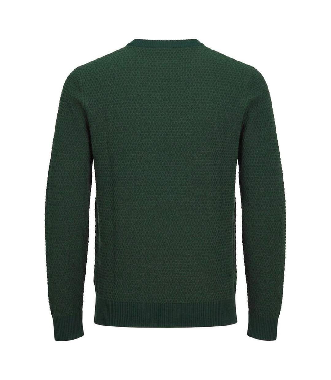 Mens Textured Knit Regular Sweatshirt Mountain Green Jack And Jones-2