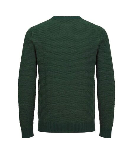 Mens Textured Knit Regular Sweatshirt Mountain Green Jack And Jones