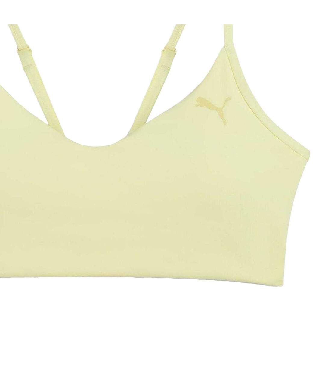 Womens/ladies Move Non-wired Sports Bra Gold Puma-3