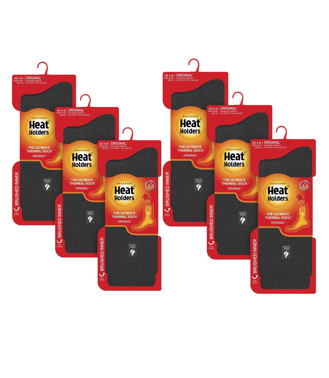 Heat Holders - 6 paires de chaussettes thermiques d'hiver épaisses pour dames-2