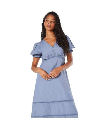 Robe mi-longue femme bleu Dorothy Perkins