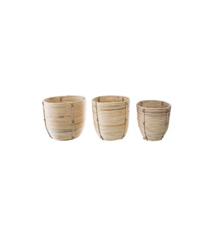 Lot de 3 Pots en Rotin Eli 35cm Naturel