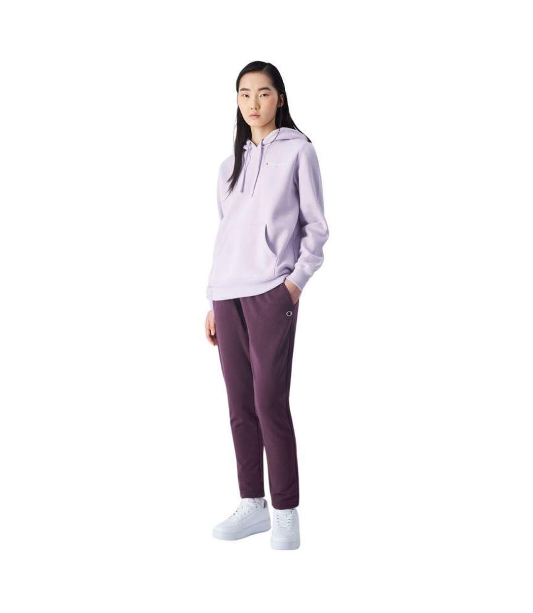 Sweat À Capuche Motif/style Logo Sur Poitrine Femme Violet Clair Champion-4