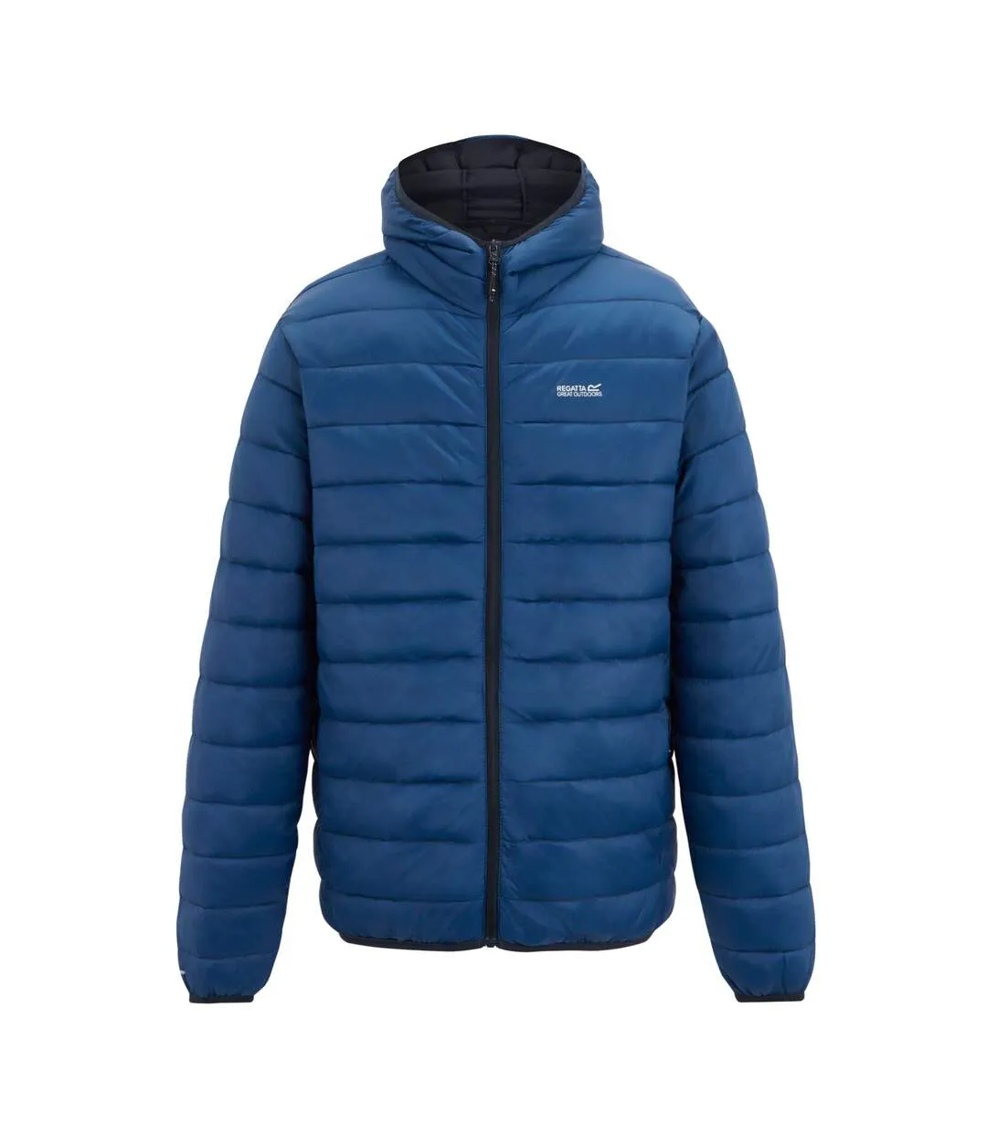 Mens Marizion Baffled Hooded Padded Jacket Aviator Blue Regatta-1
